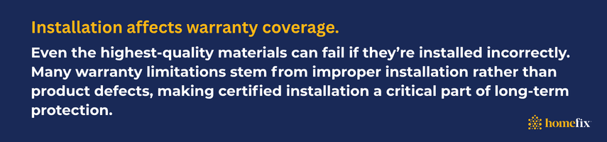 HomeFix tip: Certified installation protects your warranty coverage