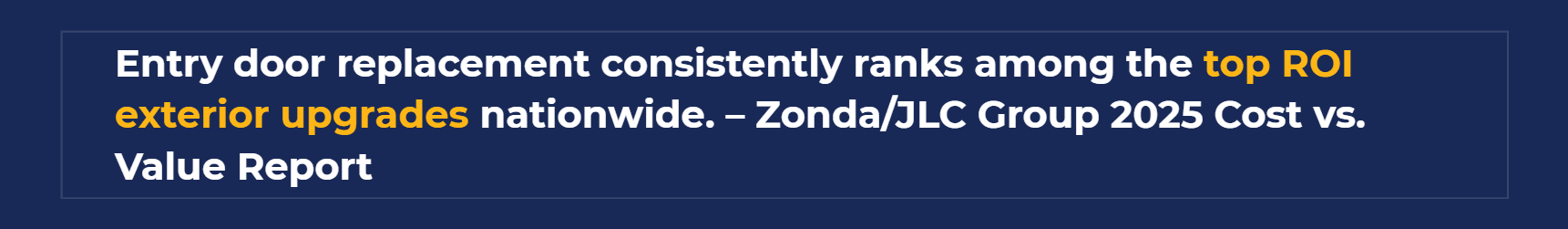 Quote: Entry door replacement ranks among top ROI exterior upgrades