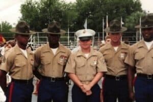 a group of uniformed men standing next to each other